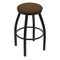 Holland Bar Stool Co 30" Swivel Bar Stool, Black Wrinkle, Rein Thatch Seat X802 - alternate 1